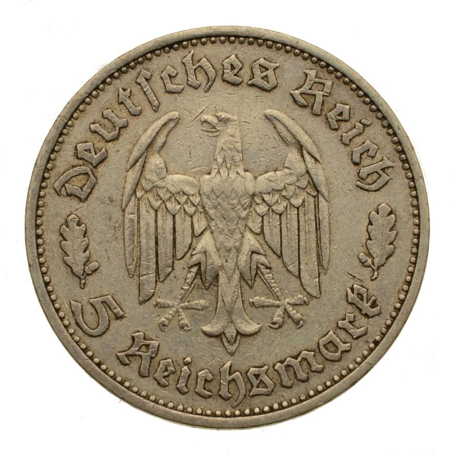Niemcy - 5 Marek 1934 F - Schiller