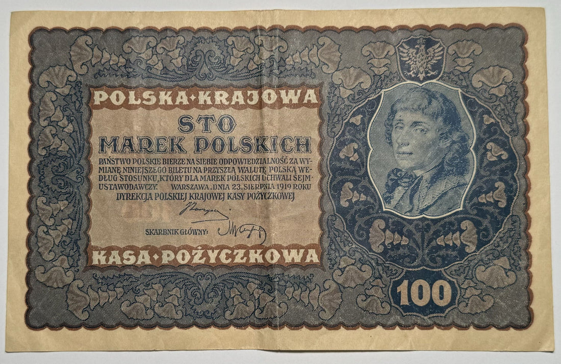 Elegancja i historia: Rzadki banknot 100 marek polskich z 1919 roku