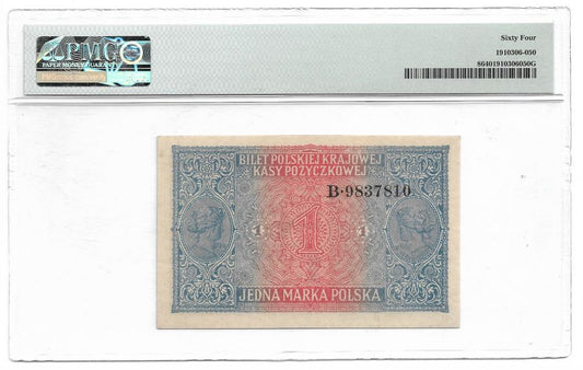 1 marka polska 1916 r. - Generał - Grading PMG 64