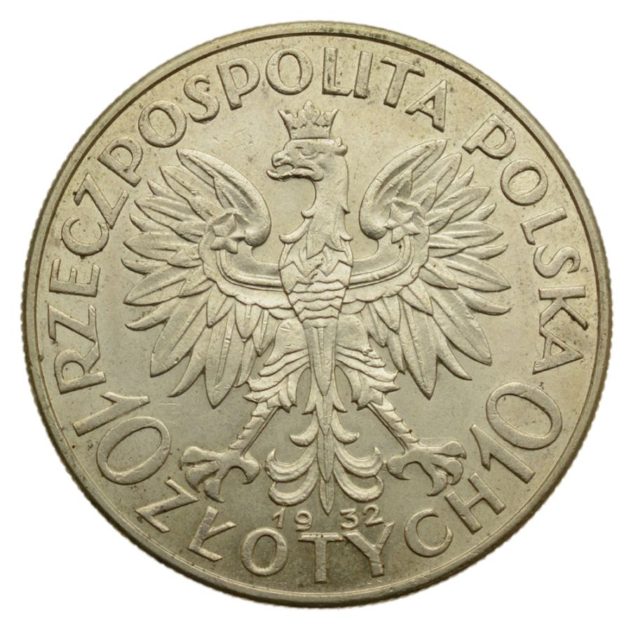 10 złotych 1932 r. - Głowa Kobiety b.z. (5)
