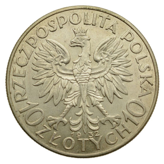 10 złotych 1932 r. - Głowa Kobiety b.z. (5)