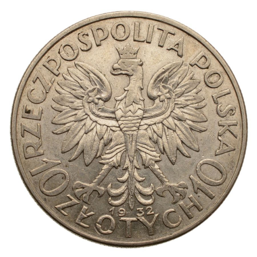 10 złotych 1932 r. - Głowa Kobiety b.z. (6)