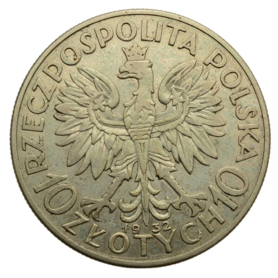 10 złotych 1932 r. - Głowa Kobiety b.z. (7)