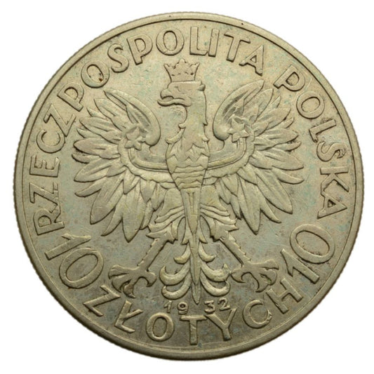 10 złotych 1932 r. - Głowa Kobiety b.z. (7)