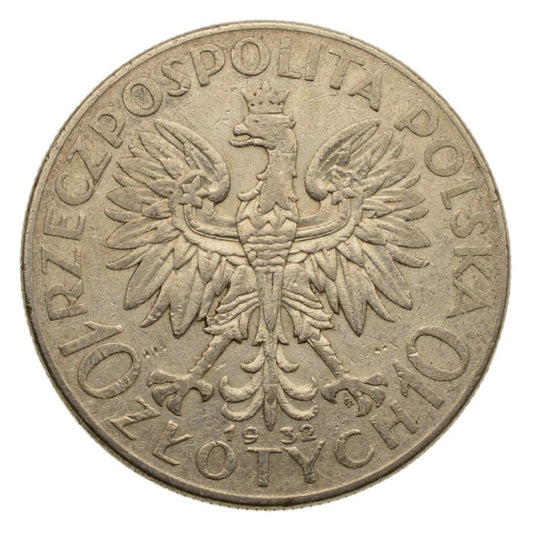 10 złotych 1932 r. - Głowa Kobiety z.m. (10)
