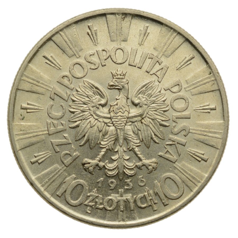 10 złotych 1936 r. - Józef Piłsudski (K19)