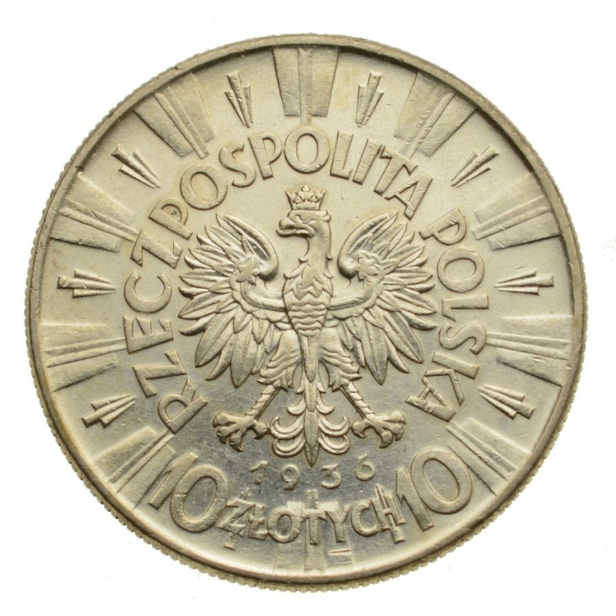 10 złotych 1936 r. - Józef Piłsudski
