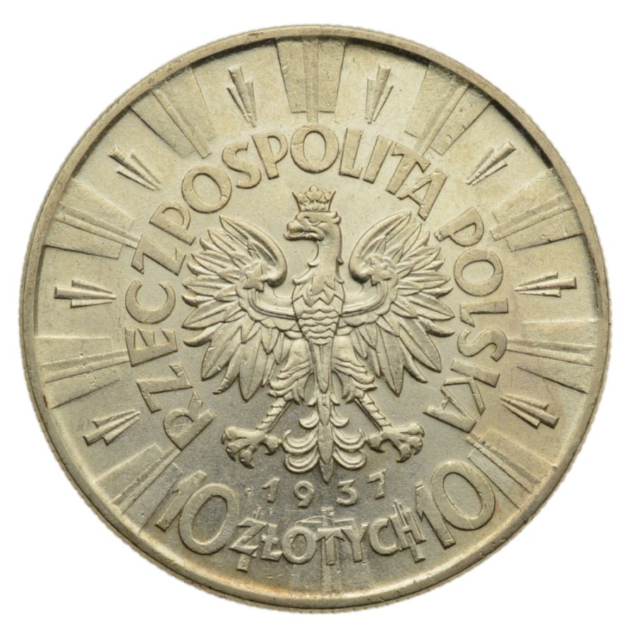 10 złotych 1937 r. - Józef Piłsudski (K20)