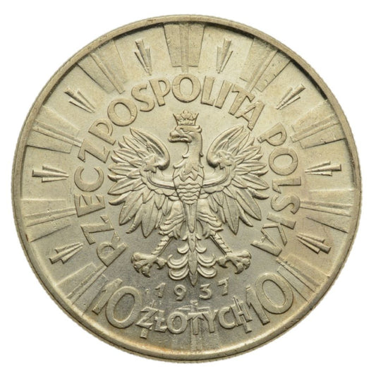 10 złotych 1937 r. - Józef Piłsudski (K20)