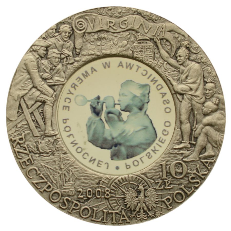 10 złotych - 400. rocznica polskiego osadnictwa w Ameryce Północnej