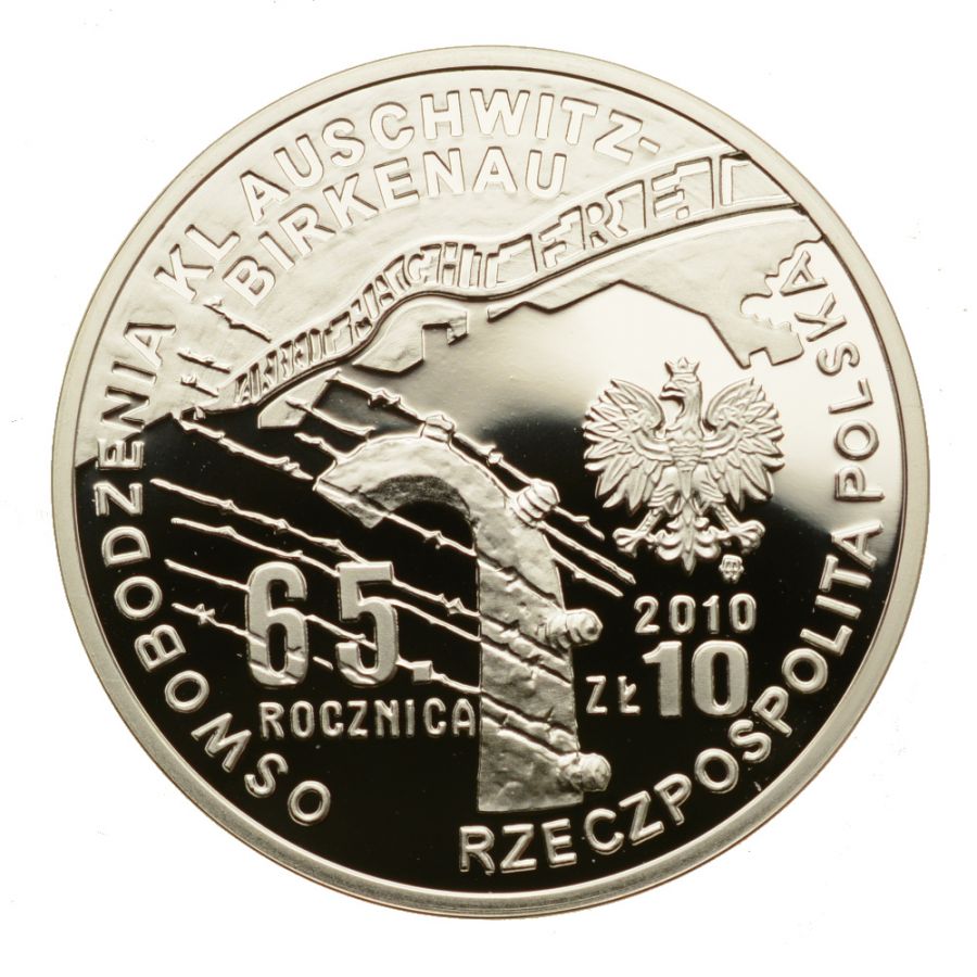 10 złotych - 65. rocznica oswobodzenia KL Auschwitz-Birkenau