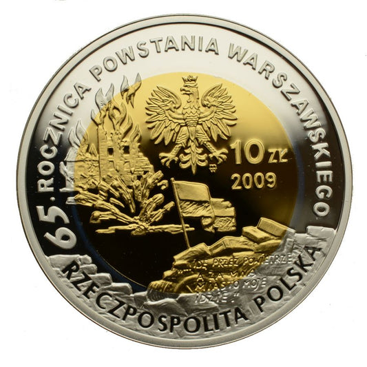 10 złotych - 65. rocznica Powstania Warszawskiego – poeci warszawscy: Tadeusz Gajcy
