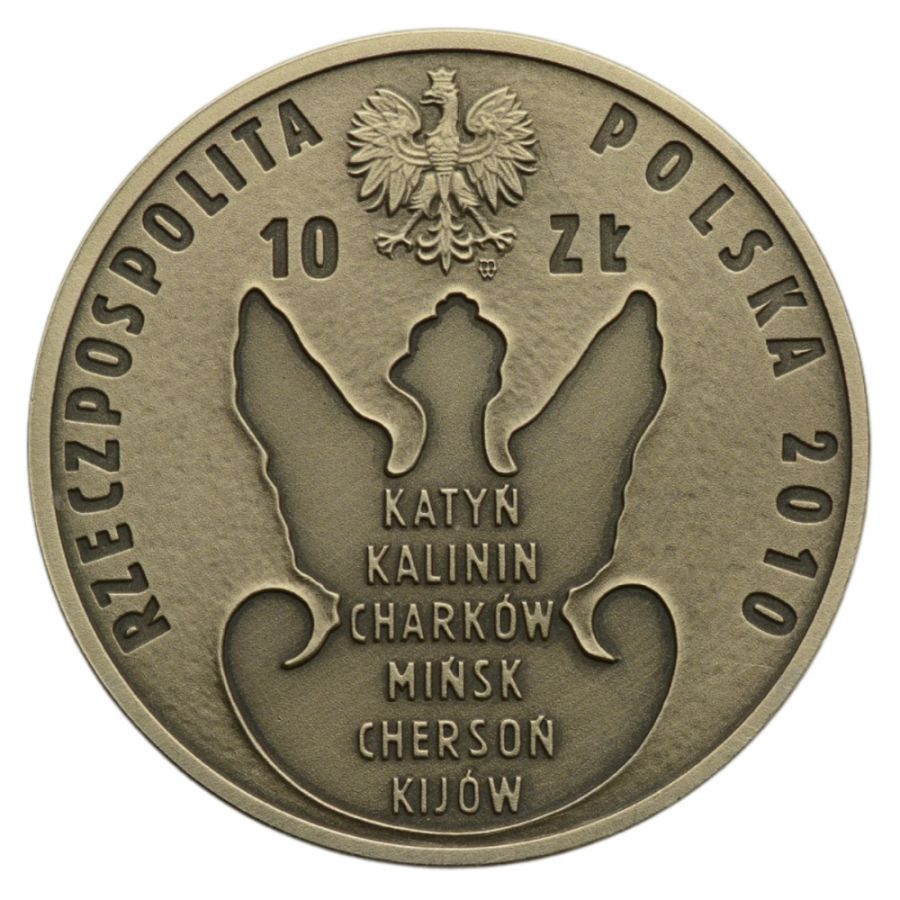 10 złotych - 70. rocznica zbrodni katyńskiej