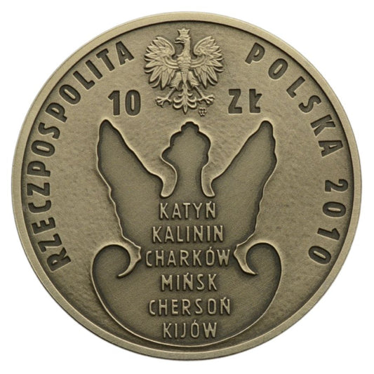 10 złotych - 70. rocznica zbrodni katyńskiej