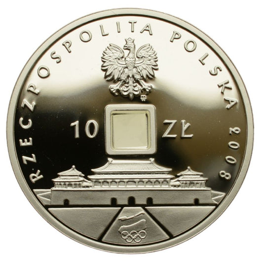 10 złotych - Igrzyska Olimpijskie - Pekin 2008 (otwór kwadratowy)