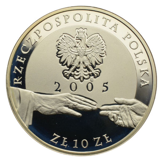 10 złotych - Jan Paweł II 1920-2005 (platerowana)
