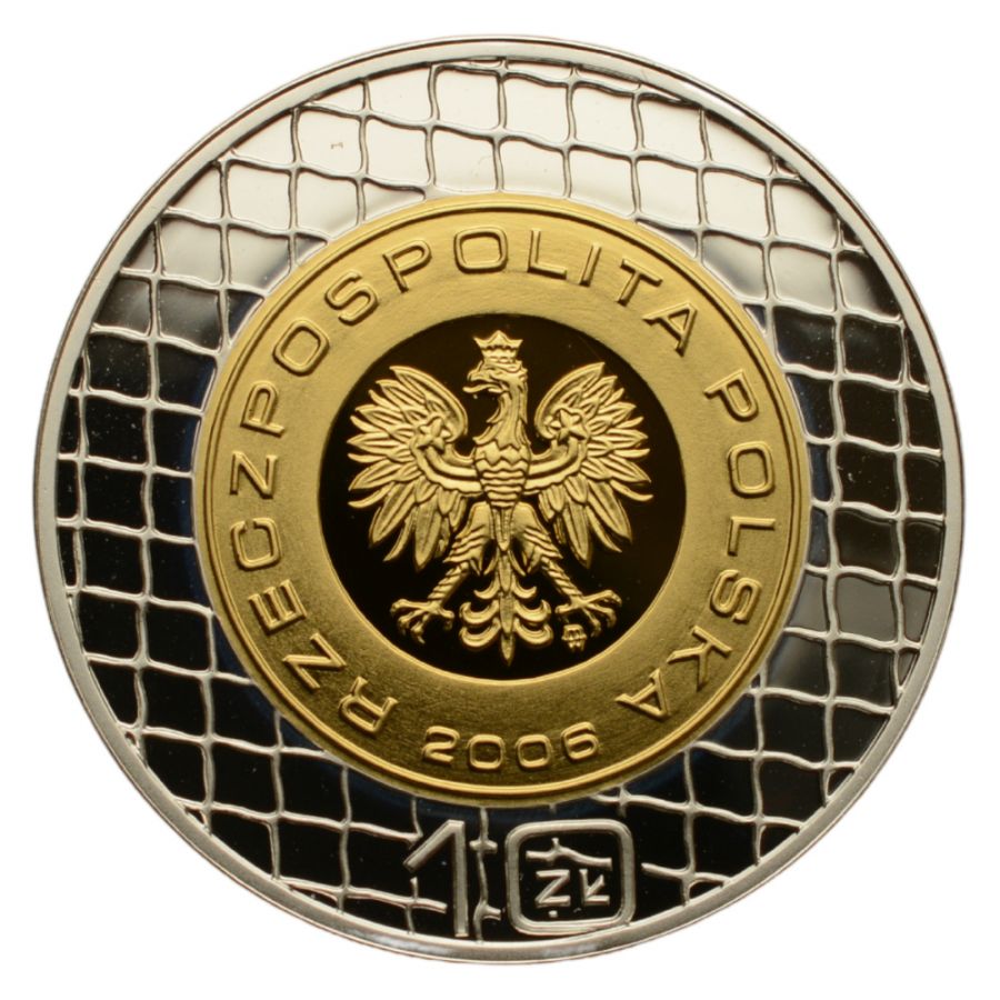 10 złotych - Mistrzostwa Świata w Piłce Nożnej - Niemcy 2006 (platerowana)