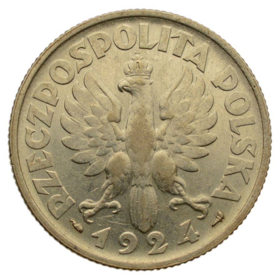 2 złote 1924 r. - Żniwiarka (róg i pochodnia) (K16)