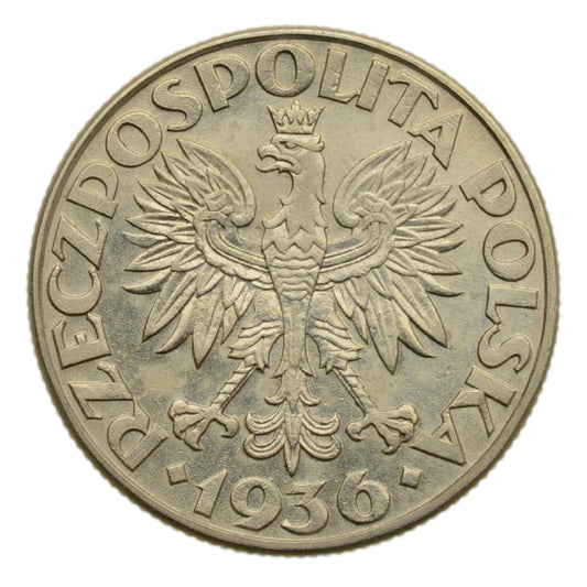 2 złote 1936 r. - Żaglowiec