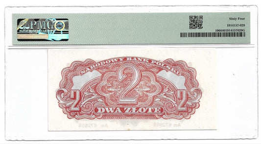 2 złote 1944 r. "obowiązkowym" - Grading PMG 64