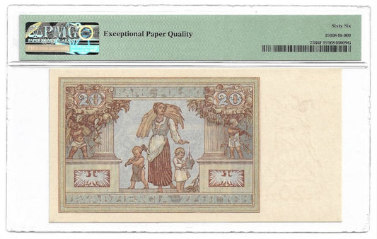 20 złotych 1931 r. - Seria DH - Grading PMG 66 EPQ