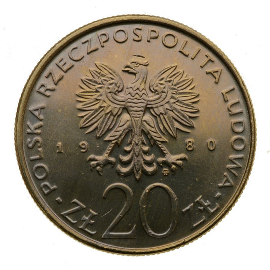 20 złotych 1980 r. - 50 lat Daru Pomorza (M601)