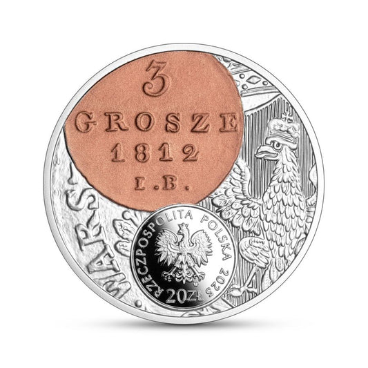 20 złotych - Historia Monety Polskiej - 3 grosze Księstwa Warszawskiego