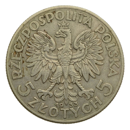 5 złotych 1933 r. - Głowa Kobiety (7)