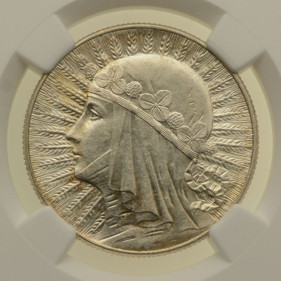 5 złotych 1933 r. - Głowa Kobiety - Grading NGC MS60 (K05)