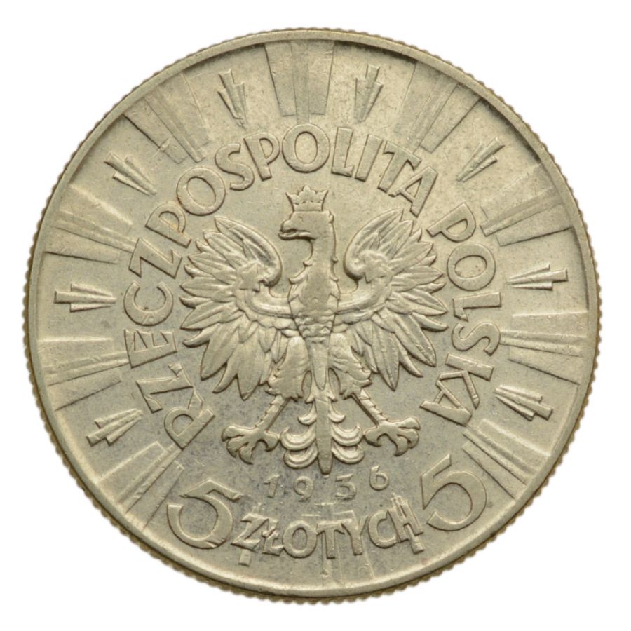 5 złotych 1936 r. - Józef Piłsudski