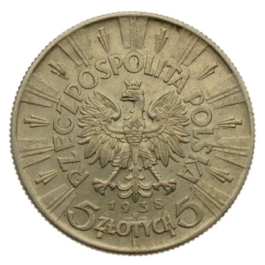 5 złotych 1938 r. - Józef Piłsudski (K18)