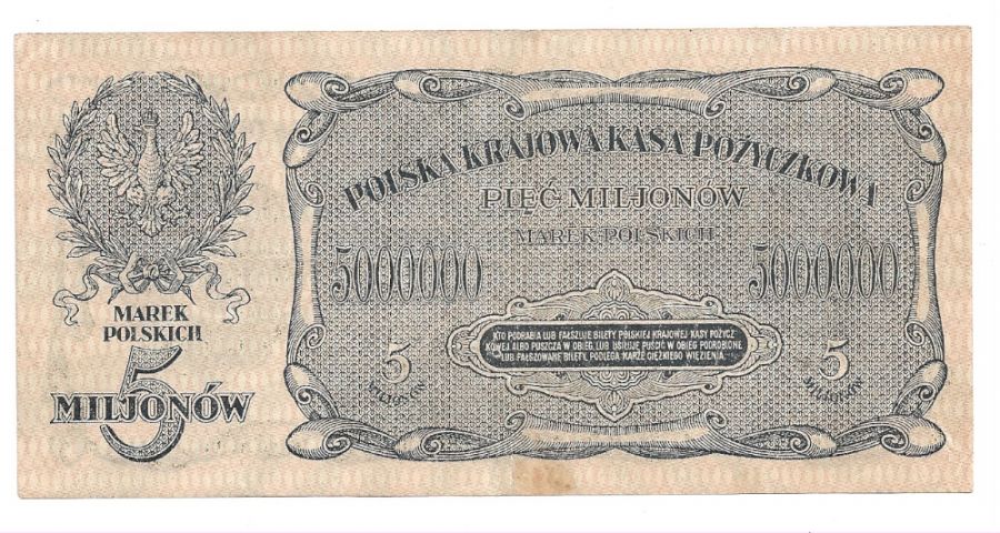 5000000 marek polskich 1923 r. - Seria A (K33)