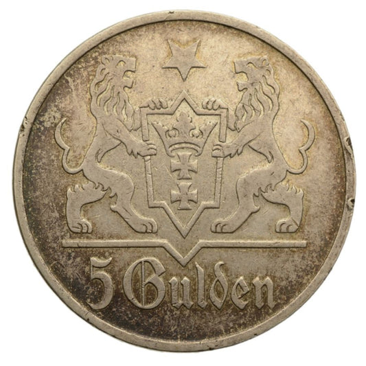 WMG - 5 Guldenów 1923 r. - Kościół Mariacki (2)
